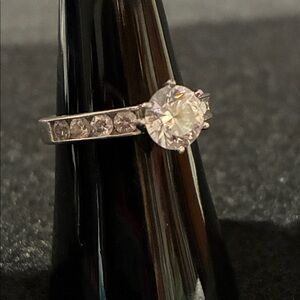 Classic Solitaire Cubic Zirconia Ring in Sterling Silver